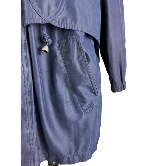 Vintage 80's Navy Blue Rainshedder Jacket, Women's Size 14W - Picture 10 of 13